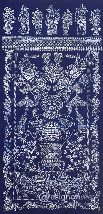 藍(lán)印花布 傳統(tǒng)工藝的文化印記